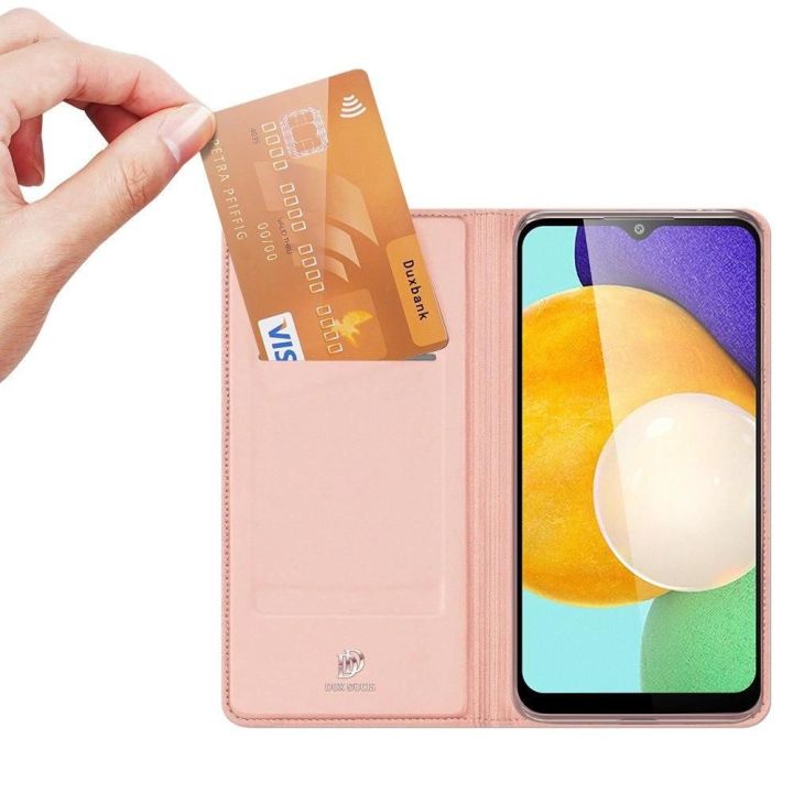 Skin Pro Bookcase tipo dėklas Samsung Galaxy A03s , rožinis