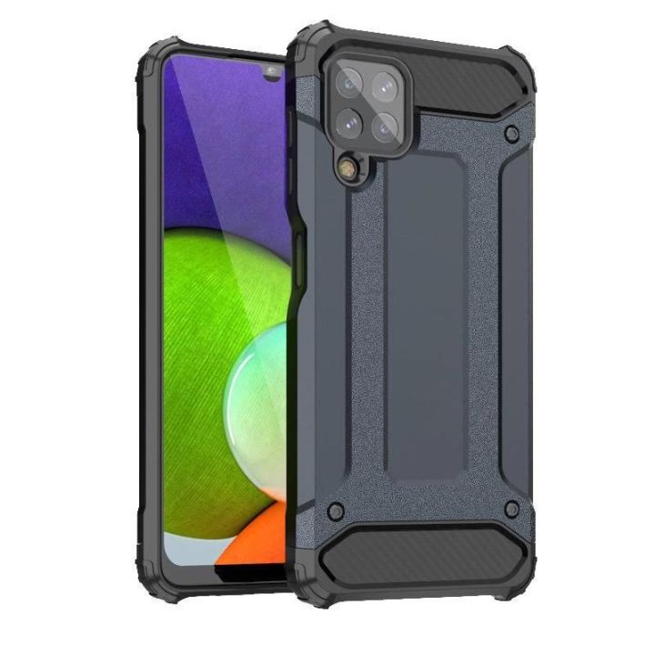 Hybrid Armor korpusas, tvirtas, atsparus dangtelis, skirtas Samsung Galaxy A22 4G , mėlynas