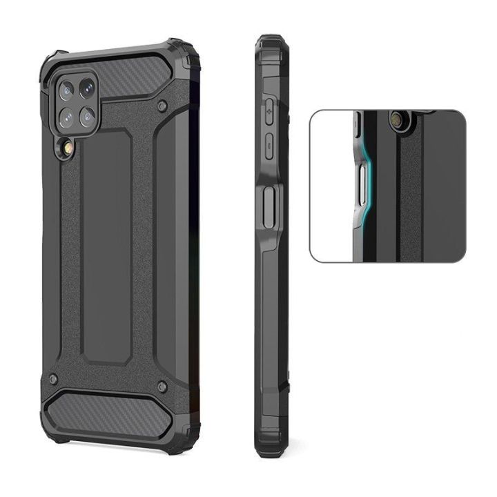 Hibridinis šarvuotas dėklas Tough Rugged Cover, skirtas Samsung Galaxy A22 4G golden