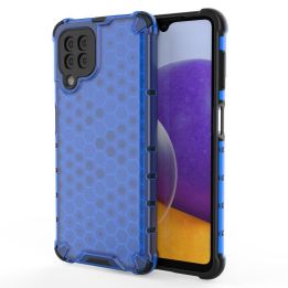 Honeycomb korpuso šarvuotas dangtelis su TPU bamperiu, skirtas Samsung Galaxy A22 4G , mėlynas