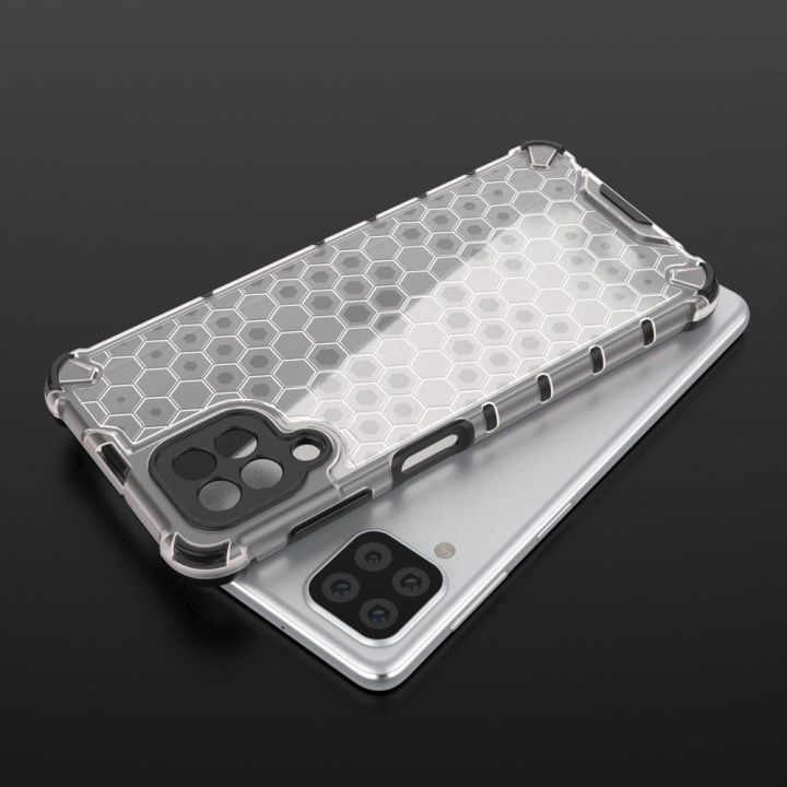 Honeycomb korpuso šarvuotas dangtelis su TPU bamperiu, skirtas Samsung Galaxy A22 4G , mėlynas