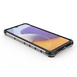 Honeycomb korpuso šarvuotas dangtelis su TPU bamperiu, skirtas Samsung Galaxy A22 4G , raudonas