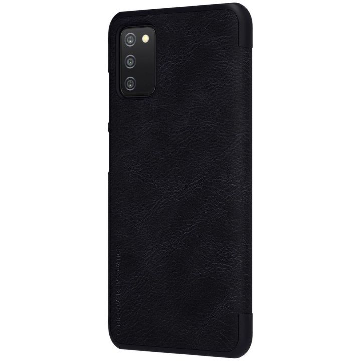 Nillkin Qin odinis dėklas, skirtas Samsung Galaxy A03s , juodas