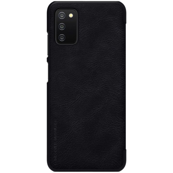 Nillkin Qin odinis dėklas, skirtas Samsung Galaxy A03s , juodas