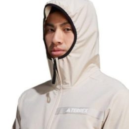 Vyriška striukė su gobtuvu adidas Terrex Multi Soft Shell, smėlio