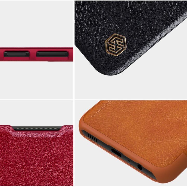 Nillkin Qin odinis dėklas, skirtas Samsung Galaxy A03s , juodas