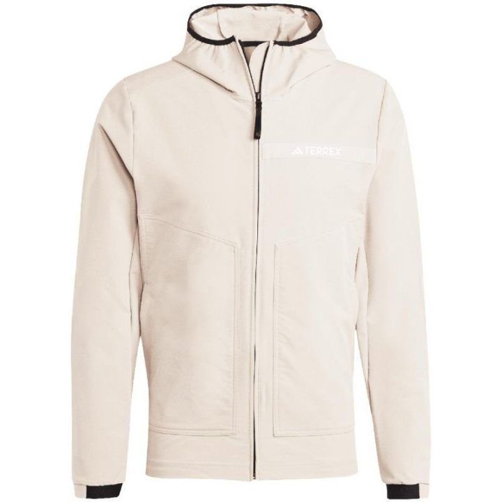 Vyriška striukė su gobtuvu adidas Terrex Multi Soft Shell, smėlio