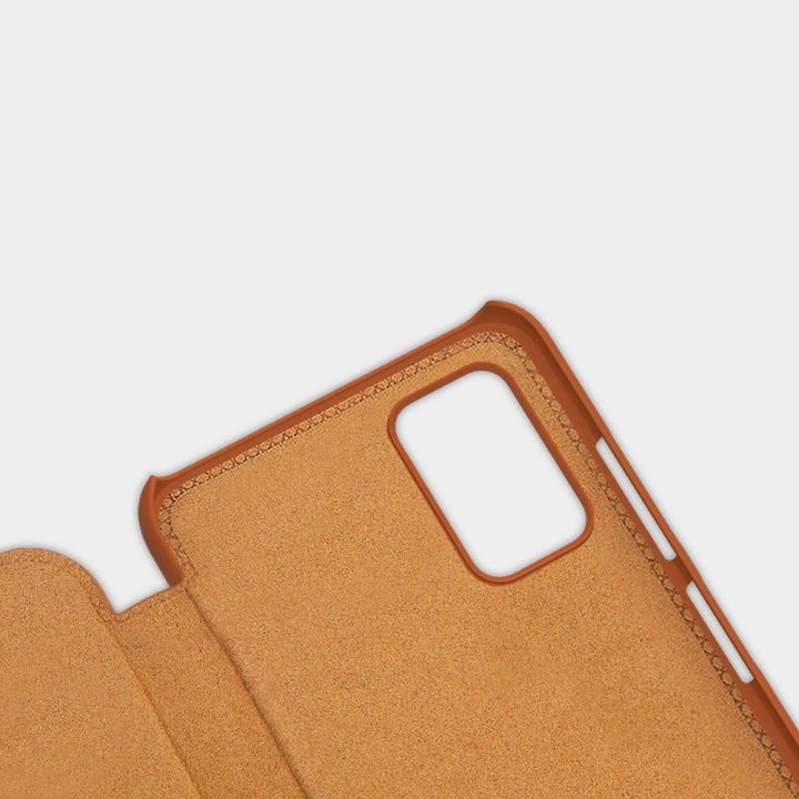 Nillkin Qin odinis dėklas, skirtas Samsung Galaxy A03s , juodas