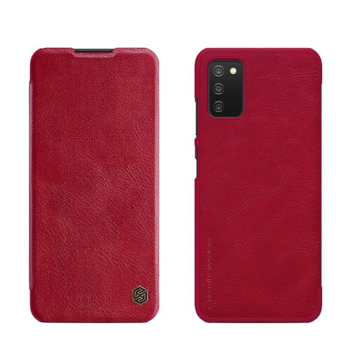 Nillkin Qin odinis dėklas Samsung Galaxy A03s raudonos spalvos