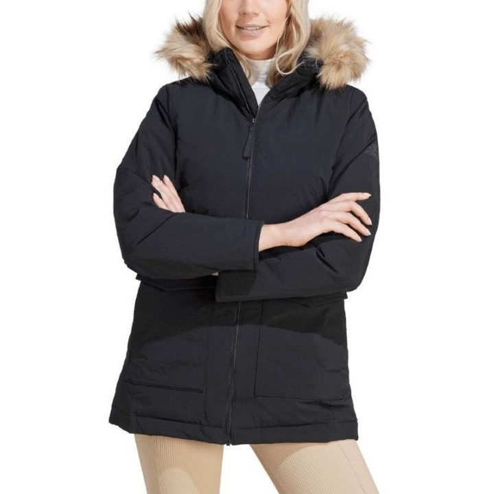 Moteriška ilga parka su nuimamu dirbtinio kailio apvadu adidas