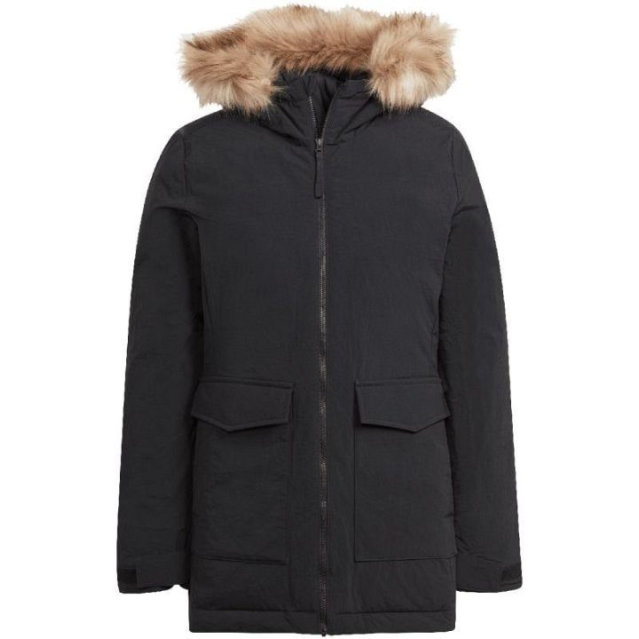 Moteriška ilga parka su nuimamu dirbtinio kailio apvadu adidas