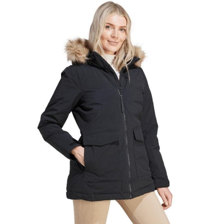 Moteriška ilga parka su nuimamu dirbtinio kailio apvadu adidas