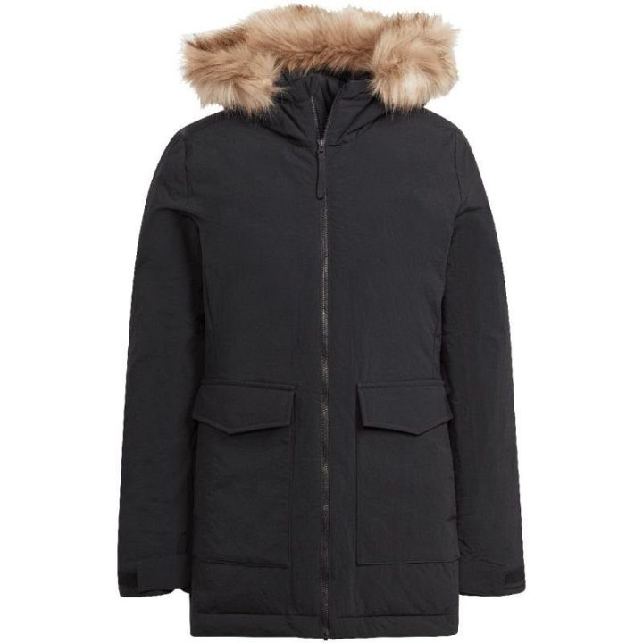 Moteriška ilga parka su nuimamu dirbtinio kailio apvadu adidas