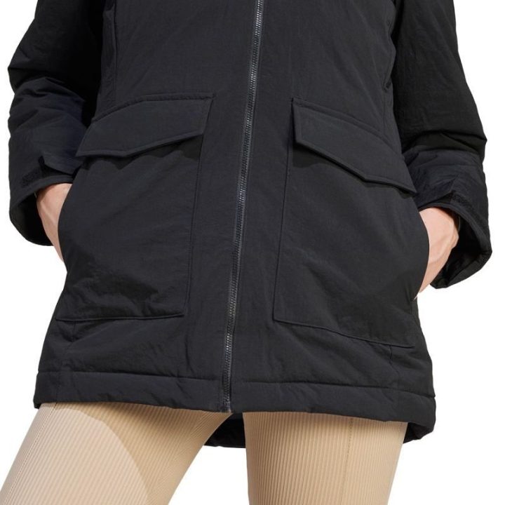 Moteriška ilga parka su nuimamu dirbtinio kailio apvadu adidas