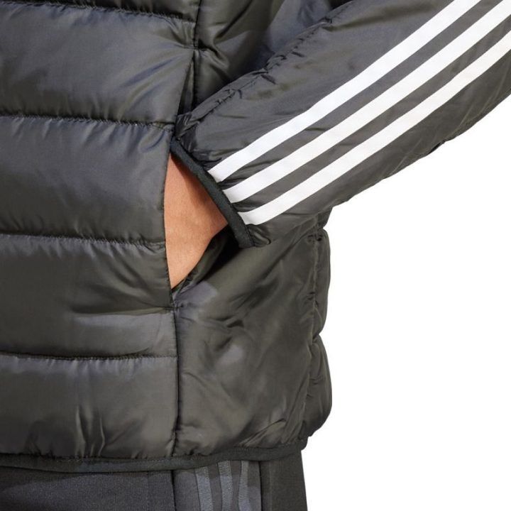 Vyriška pūkinė striukė adidas Essentials 3-Stripes Light Down, juoda