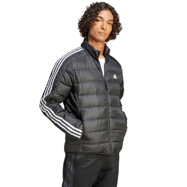 Vyriška pūkinė striukė adidas Essentials 3-Stripes Light Down, juoda