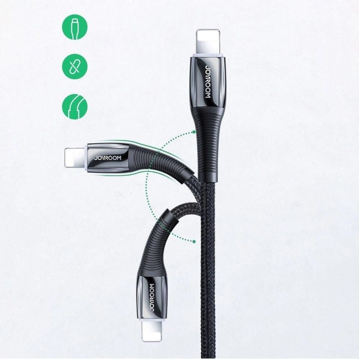 C tipo USB - Lightning laidas Power Delivery 20W 2.4A 1,2 m raudonas (S-1224K2 Red)