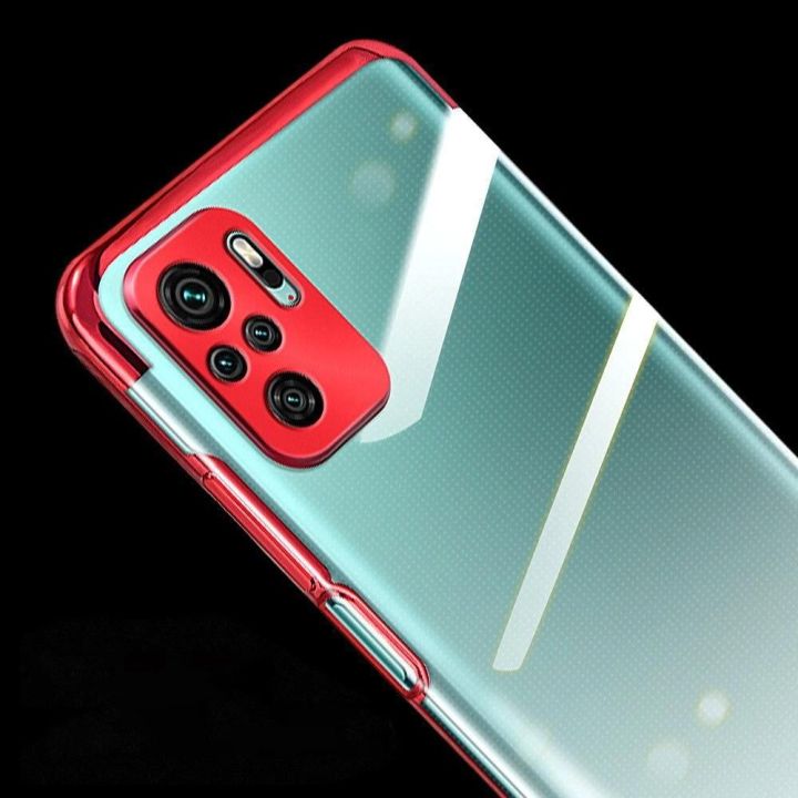 Skaidrios spalvos korpuso gelinis TPU galvaninis rėmelis, skirtas Xiaomi Redmi Note 10 5G / Poco M3 Pro , juodas