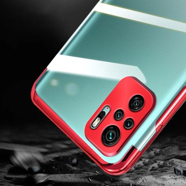 Skaidrios spalvos korpuso gelinis TPU galvaninis rėmelis, skirtas Xiaomi Redmi Note 10 5G / Poco M3 Pro , mėlynos spalvos