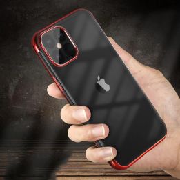 Skaidrios spalvos korpuso gelinis TPU galvaninis rėmelis, skirtas Samsung Galaxy A22 4G , juodos spalvos