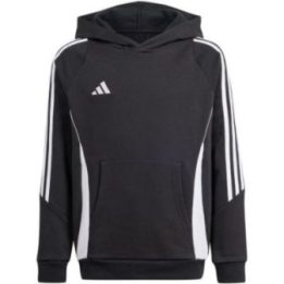 Vaikiškas medvilninis džemperis su gobtuvu adidas Tiro 24, juodas