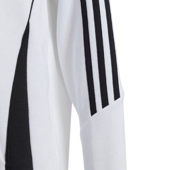 Vaikiškas medvilninis džemperis su gobtuvu adidas Tiro 24, baltas