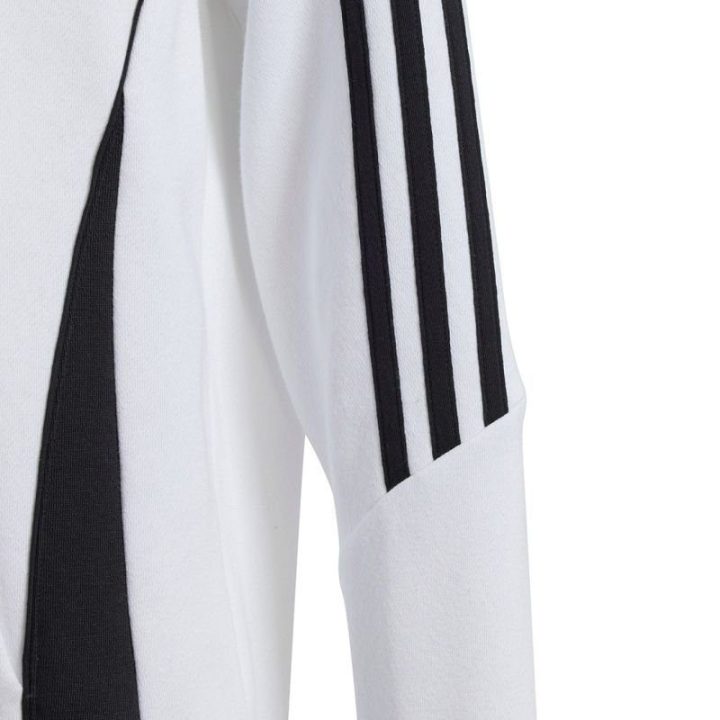 Vaikiškas medvilninis džemperis su gobtuvu adidas Tiro 24, baltas