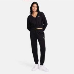 Moteriškos sportinės kelnės Nike Sportswear Phoenix Fleece, juodos