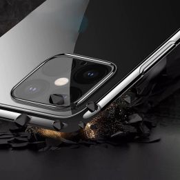 Skaidrios spalvos korpuso gelinis TPU galvaninis rėmelis, skirtas Samsung Galaxy A22 4G , raudonas