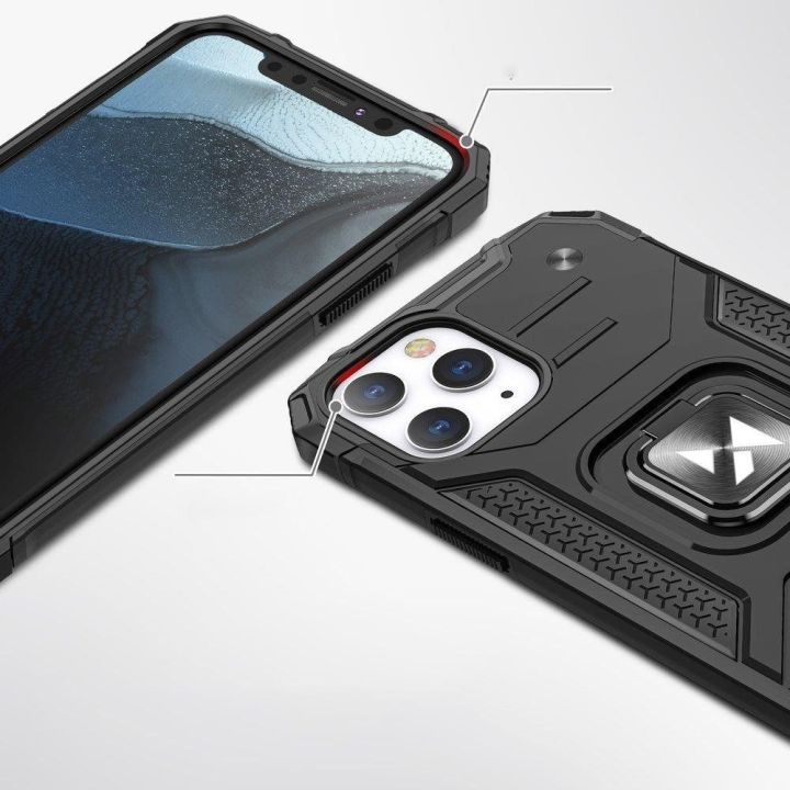 Ring Armor dėklas iPhone 13 Pro Max sidabrinis tvirtas dangtelis