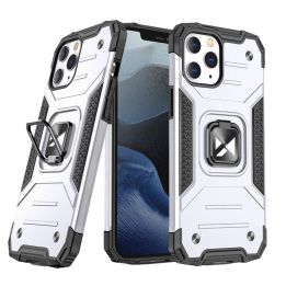 Ring Armor dėklas Kickstand Tough Rugged Cover, skirtas iPhone 13 mini , sidabrinis