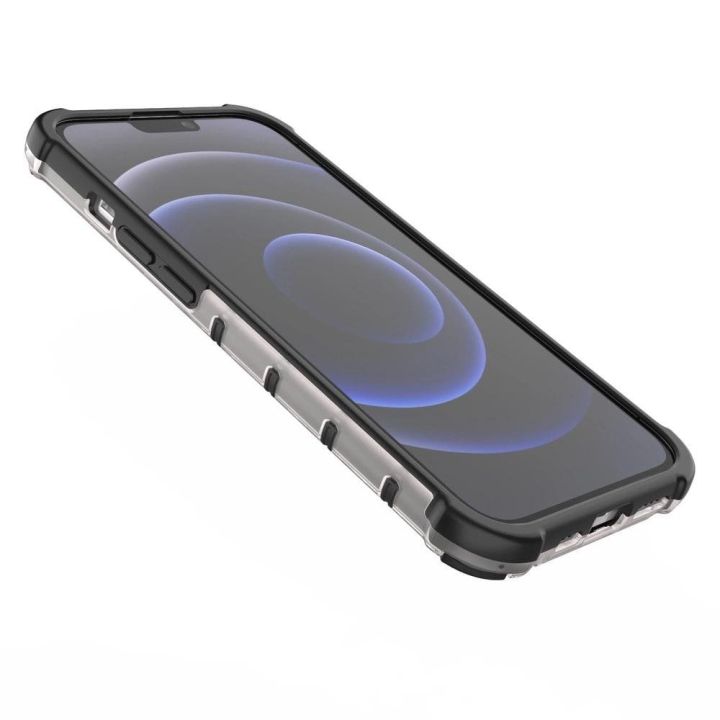 Honeycomb korpuso šarvuotas dangtelis su TPU bamperiu, skirtas iPhone 13 Pro , žalias
