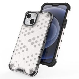 Honeycomb korpuso šarvuotas dangtelis su TPU bamperiu, skirtas iPhone 13 mini , juodas