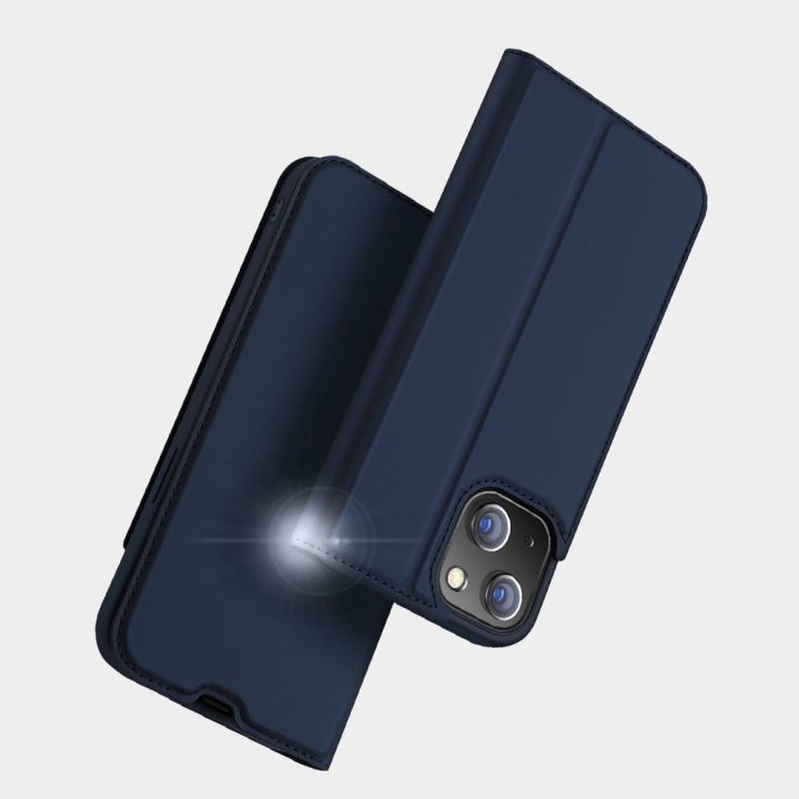 Skin Pro Bookcase tipo dėklas iPhone 13 mini auksinis