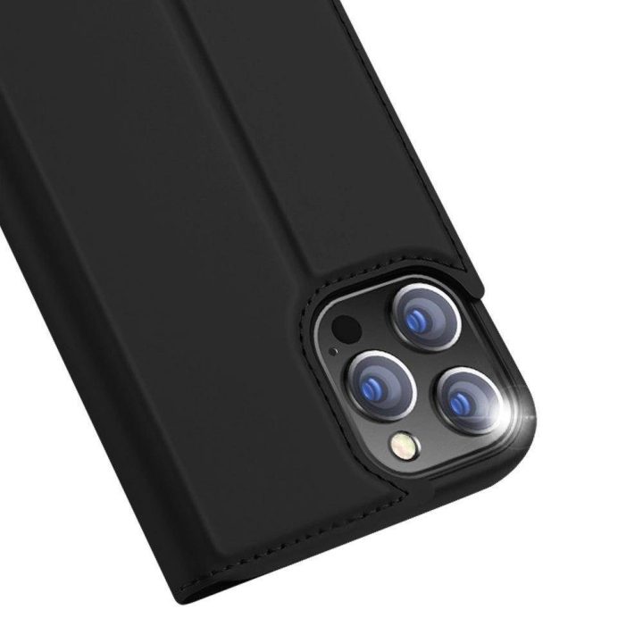 Skin Pro Bookcase tipo dėklas iPhone 13 Pro , juodas