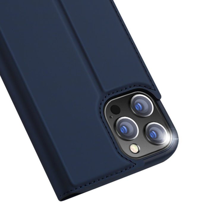Skin Pro Bookcase tipo dėklas iPhone 13 Pro , mėlynas
