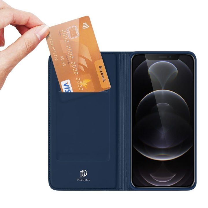 Skin Pro Bookcase tipo dėklas iPhone 13 Pro , mėlynas