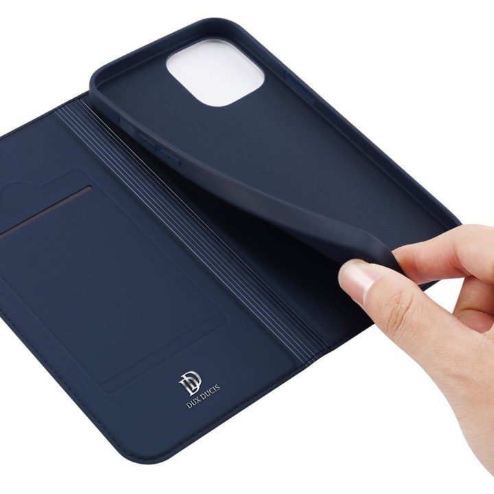 Skin Pro Bookcase tipo dėklas iPhone 13 Pro , mėlynas
