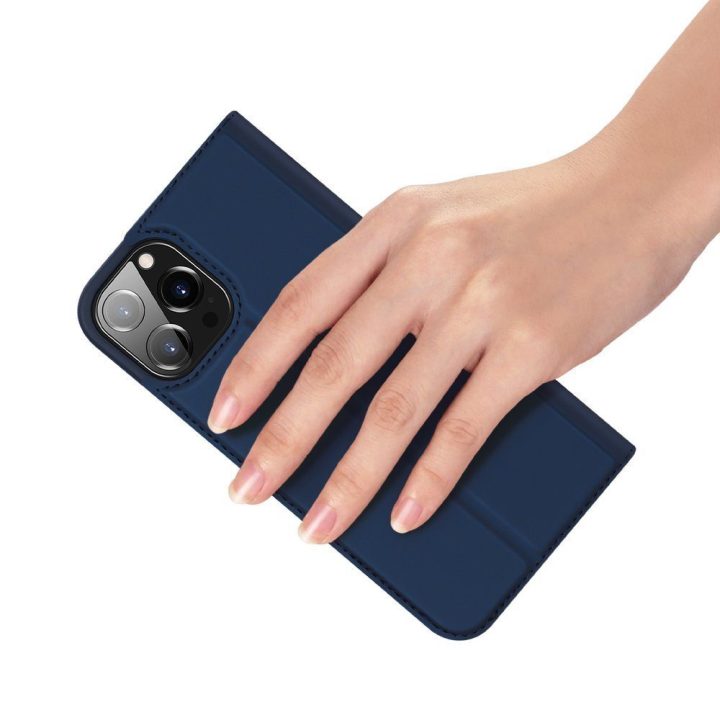 Skin Pro Bookcase tipo dėklas iPhone 13 Pro , mėlynas