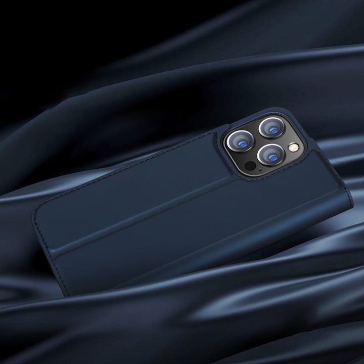 Skin Pro Bookcase tipo dėklas iPhone 13 Pro rožinės spalvos