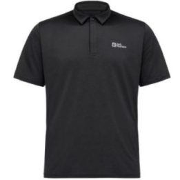 Vyriški polo marškinėliai Jack Wolfskin Delfami, juodi