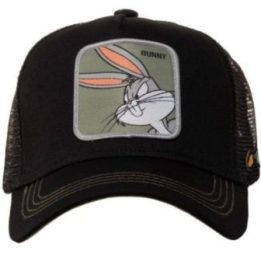 Uniseks kepurė su snapeliu ir Bunny motyvu Capslab Looney Tunes, juoda