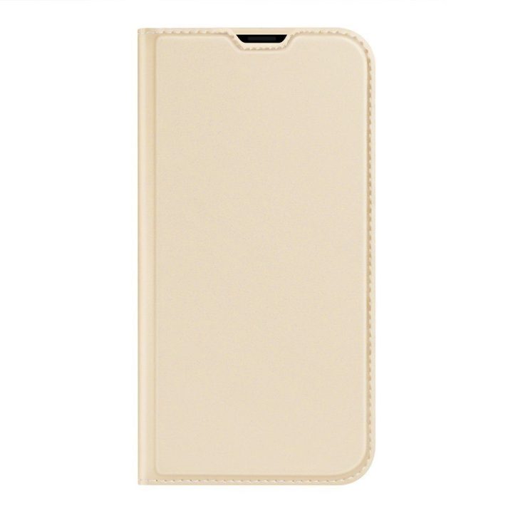 Skin Pro Bookcase tipo dėklas iPhone 13 Pro Max auksinis
