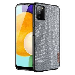Fino dėklas, padengtas nailono medžiaga, skirtas Samsung Galaxy A03s , pilkos spalvos