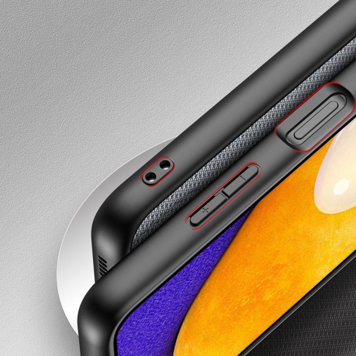 Fino dėklas, padengtas nailono medžiaga, skirtas Samsung Galaxy A03s , pilkos spalvos