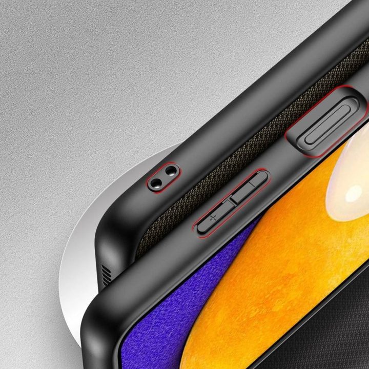 Fino dėklas, padengtas nailono medžiaga, skirtas Samsung Galaxy A03s , žalias