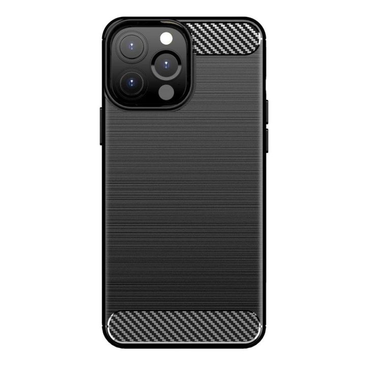 Carbon Case lankstus dangtelis TPU dėklas iPhone 13 Pro Max , juodas