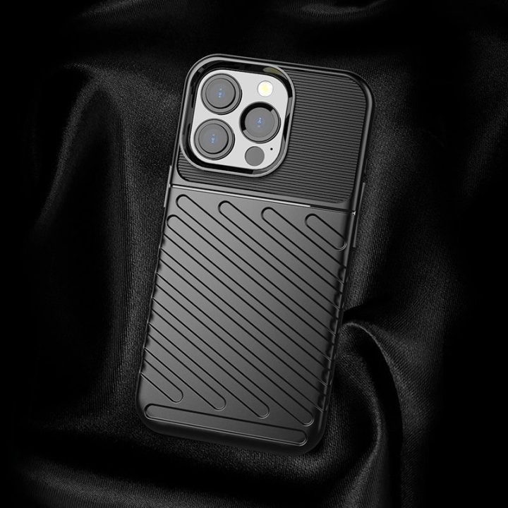 Thunder Case lankstus, tvirtas, atsparus dangtelis TPU dėklas, skirtas iPhone 13 Pro , žalias