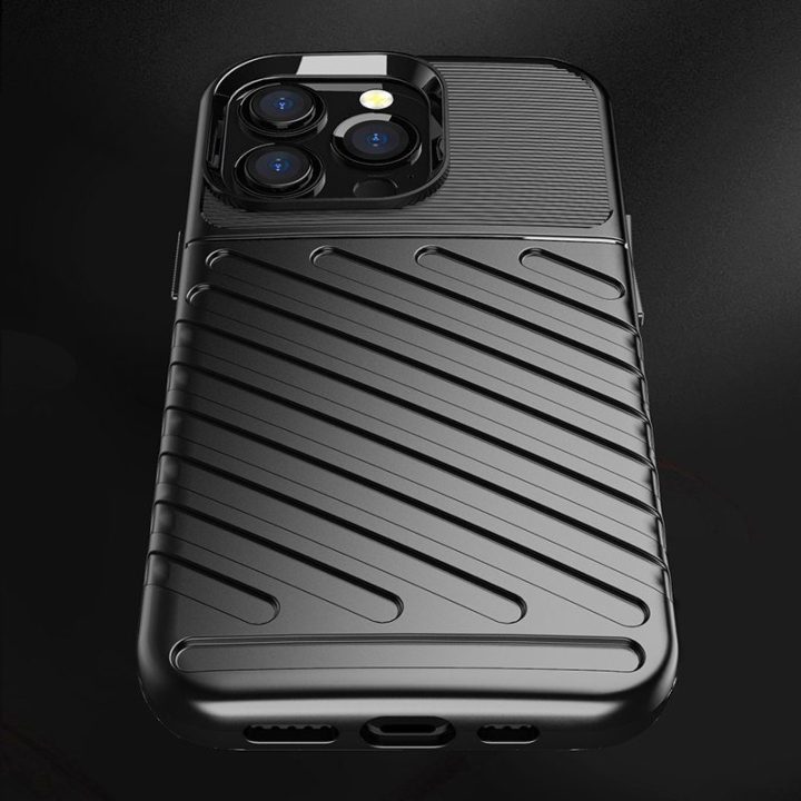 Thunder Case lankstus, tvirtas, atsparus dangtelis TPU dėklas, skirtas iPhone 13 Pro , žalias