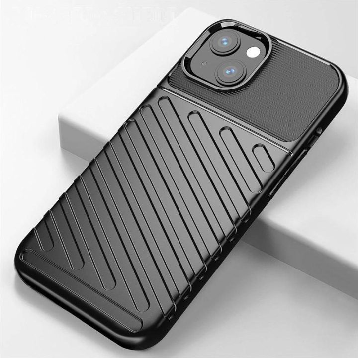 Thunder Case lankstus, tvirtas, atsparus dangtelis TPU dėklas, skirtas iPhone 13 mini , žalias